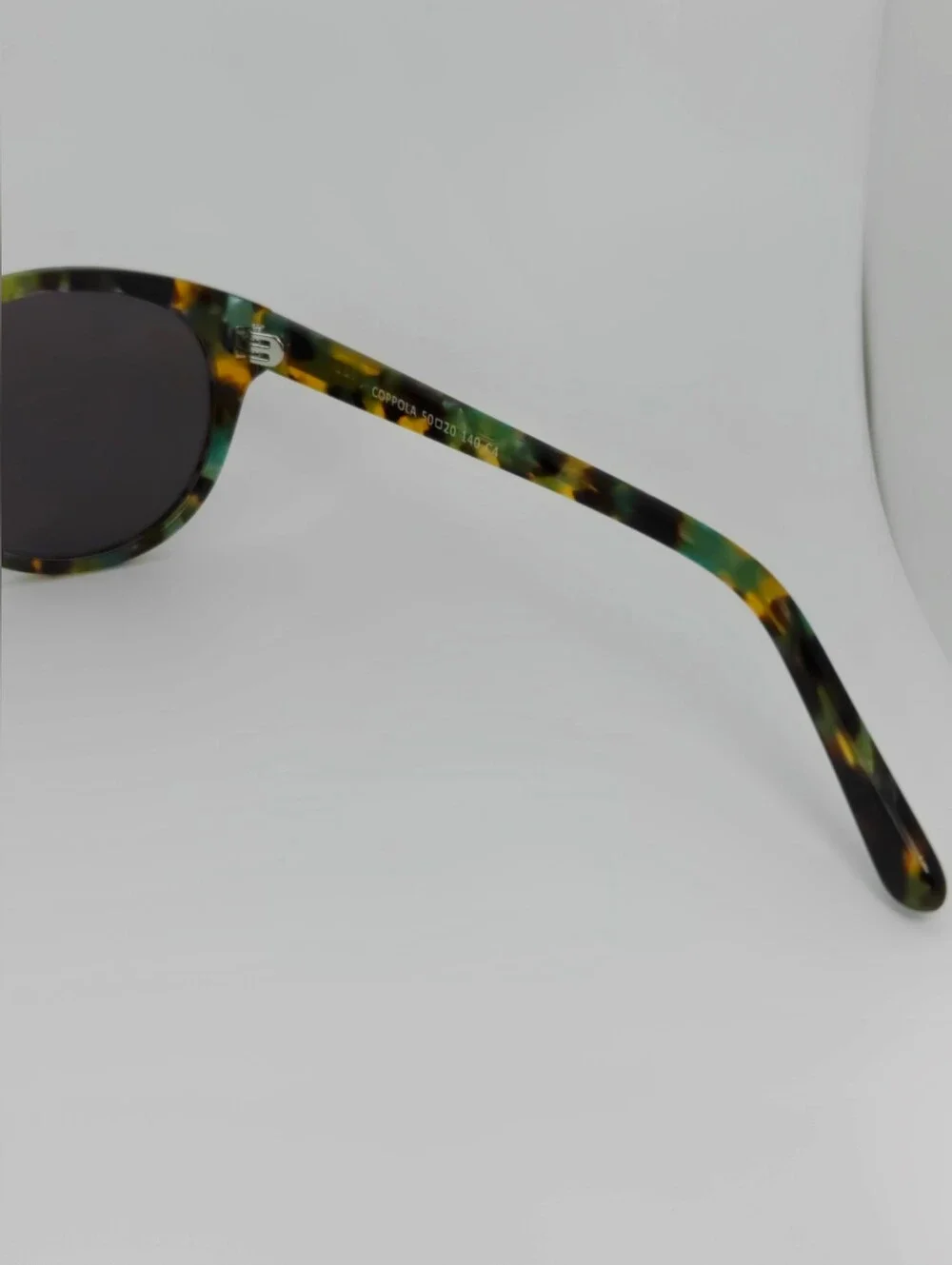 Coppola. Marble Tortoise & Teal Round Frame. Unique Color.